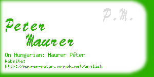 peter maurer business card