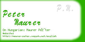 peter maurer business card